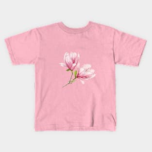 Pink Magnolias Kids T-Shirt